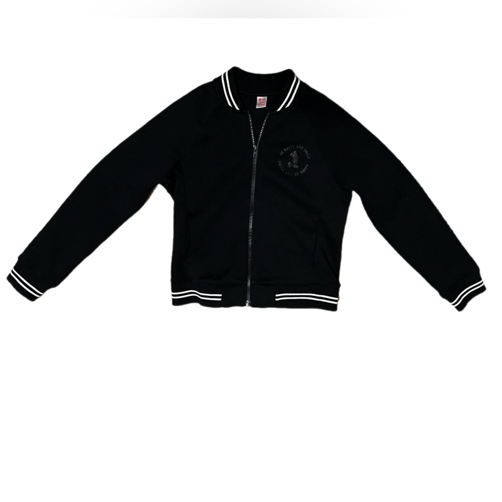 Uniqlo Kids Disney Black Varsity Stadium Jacket size 10-11